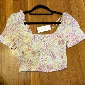 Sim & Sam Floral Crop Top